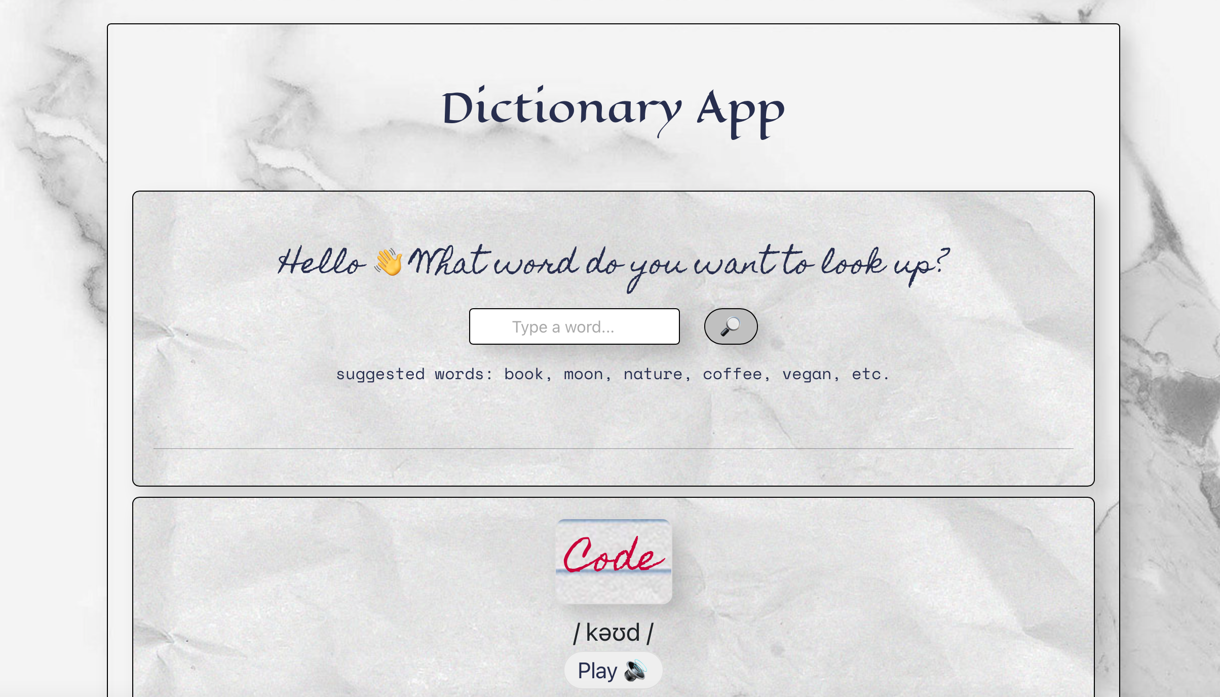 dictionary